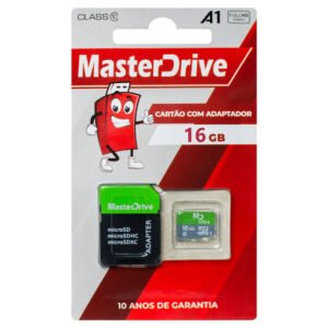 CARTÃO DE MEMÓRIA COM ADAPTADOR MASTERDRIVE 16GB