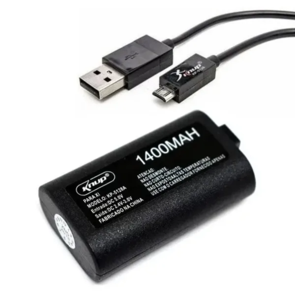 KIT CARREGADOR COM DUAS BATERIAS E UM DOCK DE CARREGADOR PARA CONTROLE DE XBOX ONE KNUP KP-5128A * - Image 4