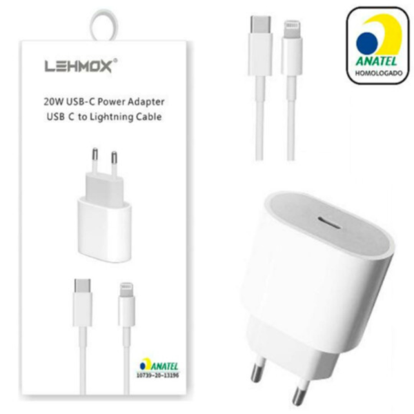CARREGADOR COMPLETO 25W USB-C PARA LIGHTNING LEHMOX LE-357-3 - Image 3
