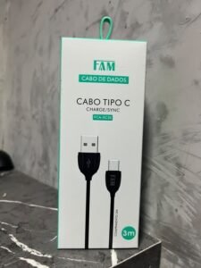 CABO FAM USB / TIPO-C FCA-XC30 PRETO 3 METRO