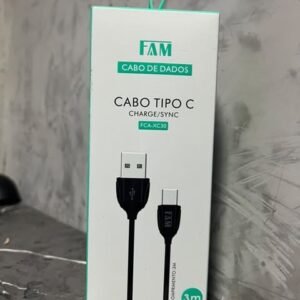 CABO FAM USB / TIPO-C FCA-XC30 PRETO 3 METRO